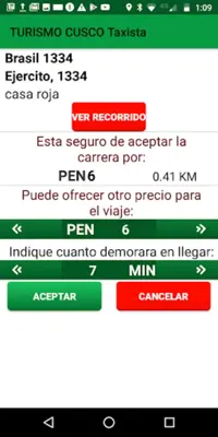TurismoCusco Taxista android App screenshot 5